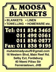 Kwa moosa blankets hot sale